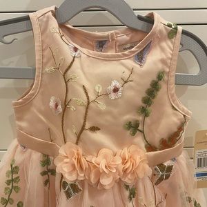 Nanette Lepore pink embroidered baby dress